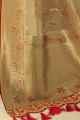 Dazzling Beige Art silk saree