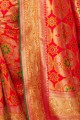 Sassy Orange Art silk saree