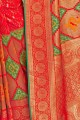 Beautiful Art silk saree in Red