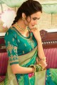 Blue,green Art silk  saree