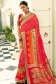 Luring Rani pink Art silk saree