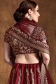 Exquisite Maroon Art silk Lehenga Choli