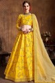 Attractive Yellow Art silk Lehenga Choli
