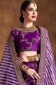 Indian Ethnic Purple Art silk Lehenga Choli