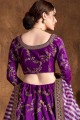Indian Ethnic Purple Art silk Lehenga Choli
