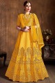 Designer Yellow Art silk Lehenga Choli