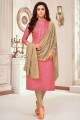 Magnificent Pink Silk Salwar Kameez