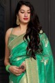 Dashing Green Art silk saree