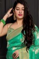 Dashing Green Art silk saree