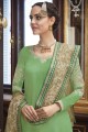 Light green Silk Palazzo Suits