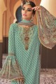 Turquoise blue Georgette Sharara Suits