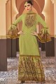 Light green Georgette Sharara Suits