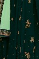 Dark green Georgette Anarkali Suits