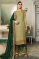 Light green Satin and silk Palazzo Suits