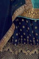 Blue Satin and silk Palazzo Suits