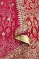 New Rani pink Velvet Lehenga Choli