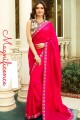 Delicate Rani pink Silk saree