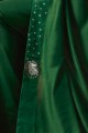 Attractive Dark green Silk saree