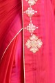 Indian Ethnic Rani Pink Silk Bollywood Saree