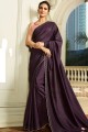 Dark purple Silk saree