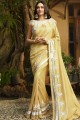 Contemporary Yellow Silk saree