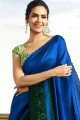 New Royal blue Silk saree