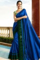 New Royal blue Silk saree