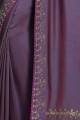 Stylish Purple Silk saree