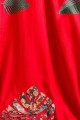 Trendy Red Silk saree