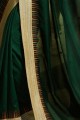Pine green Silk saree