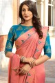 Ravishing Pink Silk saree
