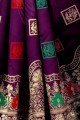 Latest Purple Art silk saree