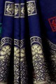 Trendy Navy blue Art silk saree