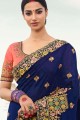 Latest Ethnic Royal blue Silk saree