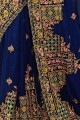 Latest Ethnic Royal blue Silk saree