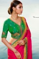 Alluring Rani pink Silk saree