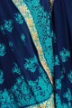 Divine Royal blue Georgette saree