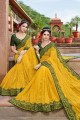 Ravishing Yellow Georgette saree
