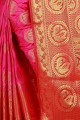 Adorable Dark pink Art silk saree