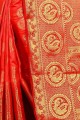Divine Red Art silk saree