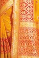 Latest Ethnic Yellow Art silk saree