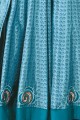 Blue Cotton Anarkali Suits