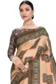 Charming Beige Art silk saree