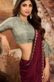 Trendy Maroon Silk saree
