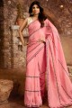 Latest Pink Silk saree
