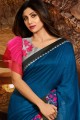 Impressive Royal blue Silk saree