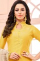 Yellow Silk Salwar Kameez