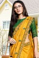 Charming Yellow Art silk saree