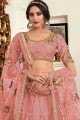 Alluring Pink Net Lehenga Choli
