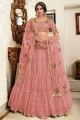 Alluring Pink Net Lehenga Choli